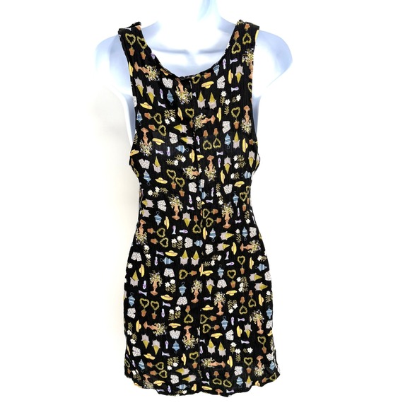Garden Novelty Print Pinafore Mini Dress Size S Rabbit Rabbit Rabbit Designs - Picture 5 of 10